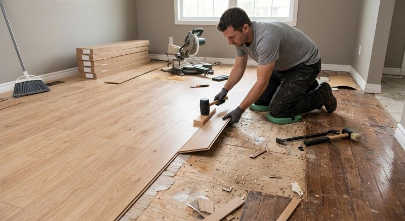 Laminate Floor Installation in Steep Falls, ME