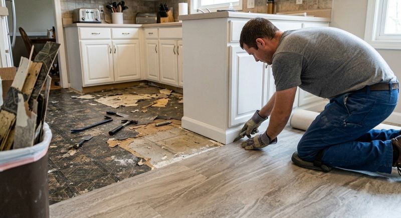 Linoleum Floor Installation in Old Orchard Beach, ME