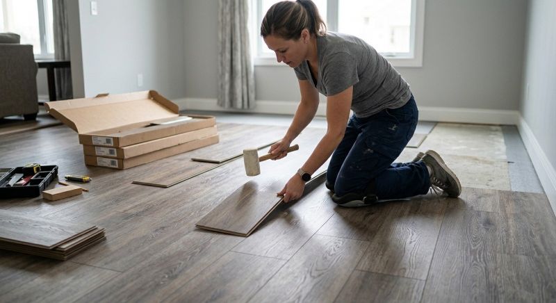 Vinyl Plank Floor Installation in Biddeford, ME